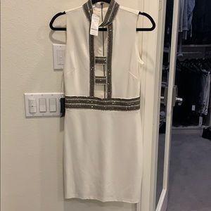 Bebe Beaded White Dress